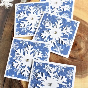 Blank Mini Christmas Notecards Mini Snowflake Holiday Note Card Set Winter Lunchbox Notes Christmas Miniature Love Notes for Husband image 8