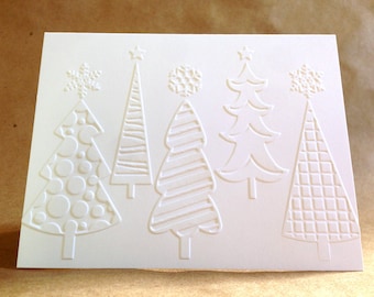 White Embossed Cards - Embossed Christmas Cards - Christmas Cards Boxed Set - Holiday Card Set - Unique Christmas Cards - Merry Christmas