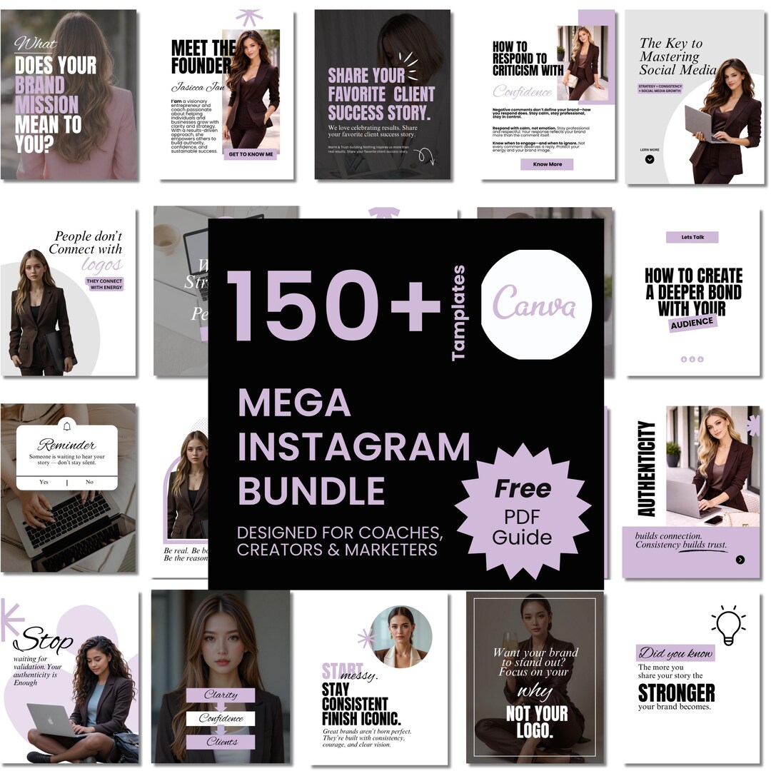 Coach Instagram Templates | 150+ Canva Posts & Stories | Modern ...