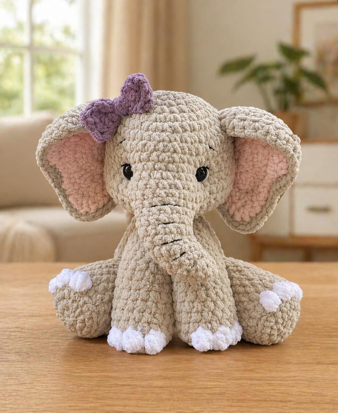 Elephant Amigurumi Tutorial, Cute Plush Toy Pattern, Crochet Pattern ...