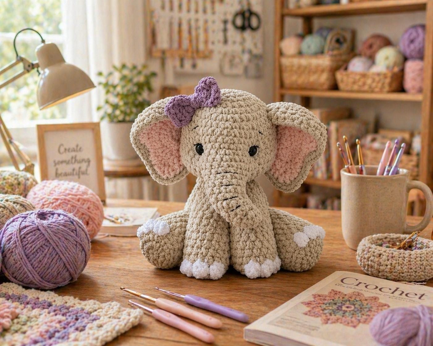 Elephant Amigurumi Tutorial, Cute Plush Toy Pattern, Crochet Pattern ...