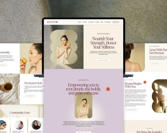 Squarespace Template for Coaches and Wellness Entrepreneurs, Squarespace 7.1 Template, Premium Squarespace Website