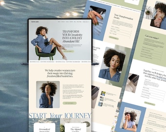 Squarespace Template for Coaches and Creative Entrepreneurs, Squarespace 7.1 Template, Premium Squarespace Website