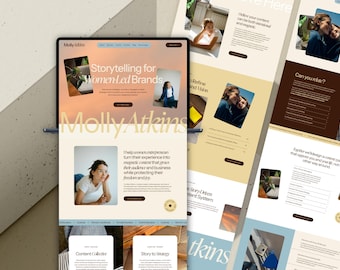 Molly Squarespace Template for Coaches and Creative Entrepreneurs, Squarespace 7.1 Template, Premium Squarespace Website