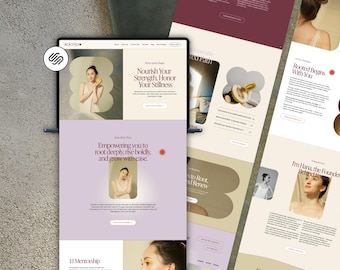 Squarespace Template for Coaches and Wellness Entrepreneurs, Squarespace 7.1 Template, Premium Squarespace Website