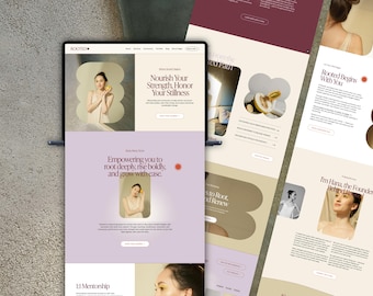 Squarespace Template for Coaches and Wellness Entrepreneurs, Squarespace 7.1 Template, Premium Squarespace Website