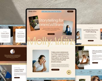 Molly Squarespace Template for Coaches and Creative Entrepreneurs, Squarespace 7.1 Template, Premium Squarespace Website