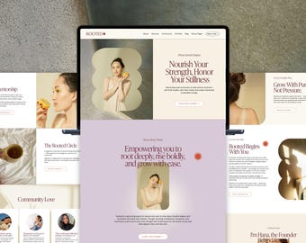 Squarespace Template for Coaches and Wellness Entrepreneurs, Squarespace 7.1 Template, Premium Squarespace Website