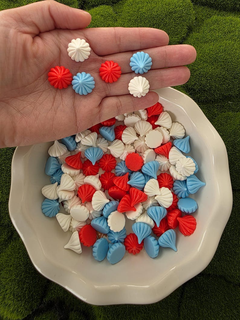 Fake Frosting Dollops (8 Pcs) | Mini Whipped Cream Cabochons, Decoden ...