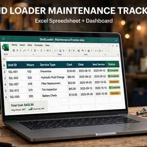 Onderhoudspakket voor schrankladers | Excel-servicetracker + handleiding voor probleemoplossing (pdf) | Monteurslogboek en reparatiehandleiding