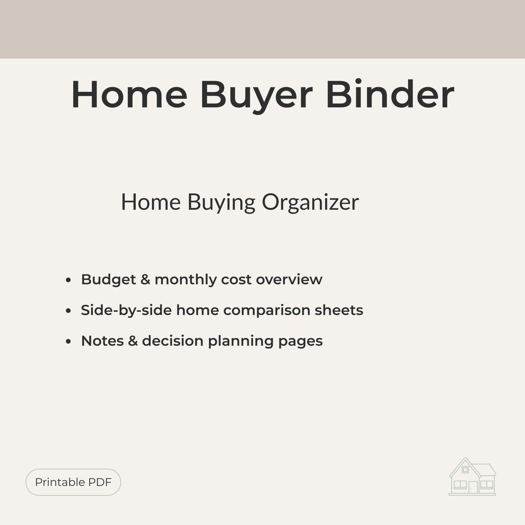 Home Buyer Binder – Canva Template | House Hunting Planner | Home ...