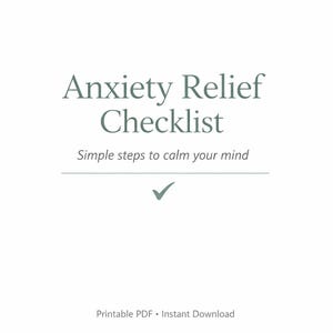 Anxiety Relief Printable Bundle | Burnout Recovery & Overwhelm Reset Toolkit | 6 Mental Health Checklists PDF Download