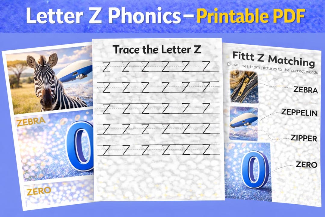 Letter Z Phonics Workbook | Printable PDF | Alphabet Letter Z ...