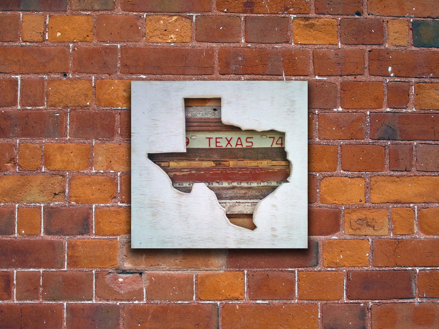 Reclaimed Wood Art Texas Etsy