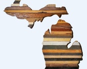 Reclaimed Wood Art - The Mitten State - Michigan