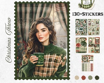 Bullet Journal December Stickers – Christmas Throw | Cozy Christmas Planner Stickers | Bujo Plaid & Tradition | Organization Planner