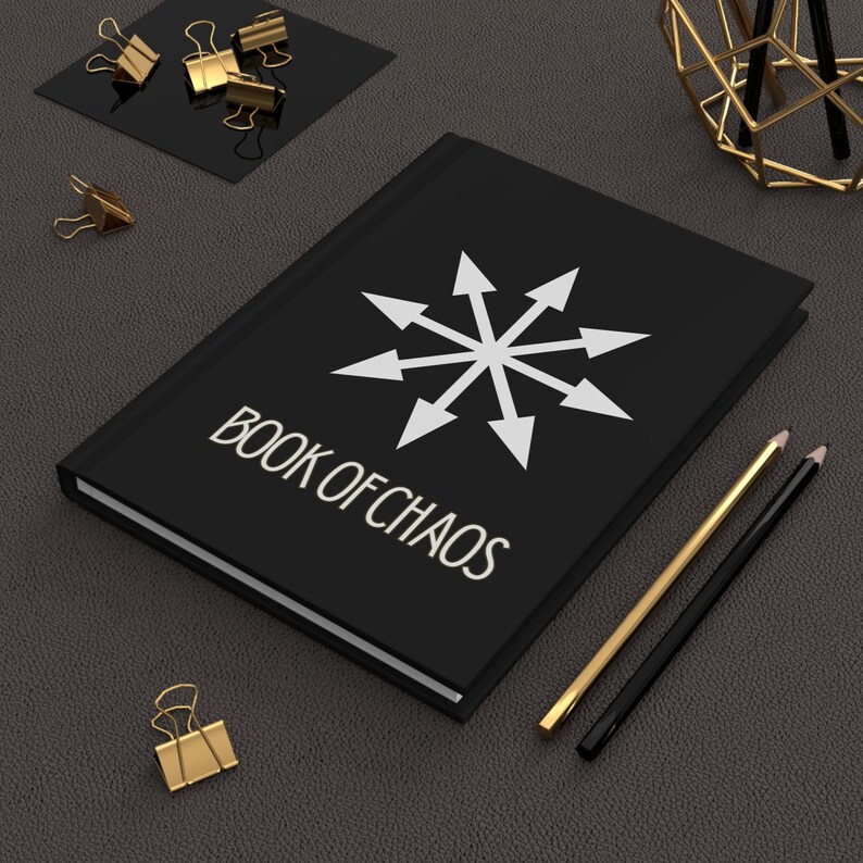 Black Book of Chaos, Hardcover Matte Journal, Gothic Grimoire for Shadow Work, Dark Aesthetic Notebook, Occult Manifestation Diary image 3
