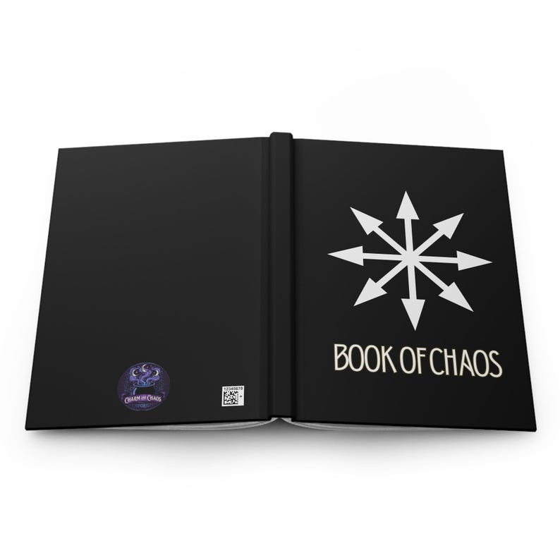 Black Book of Chaos, Hardcover Matte Journal, Gothic Grimoire for Shadow Work, Dark Aesthetic Notebook, Occult Manifestation Diary image 8
