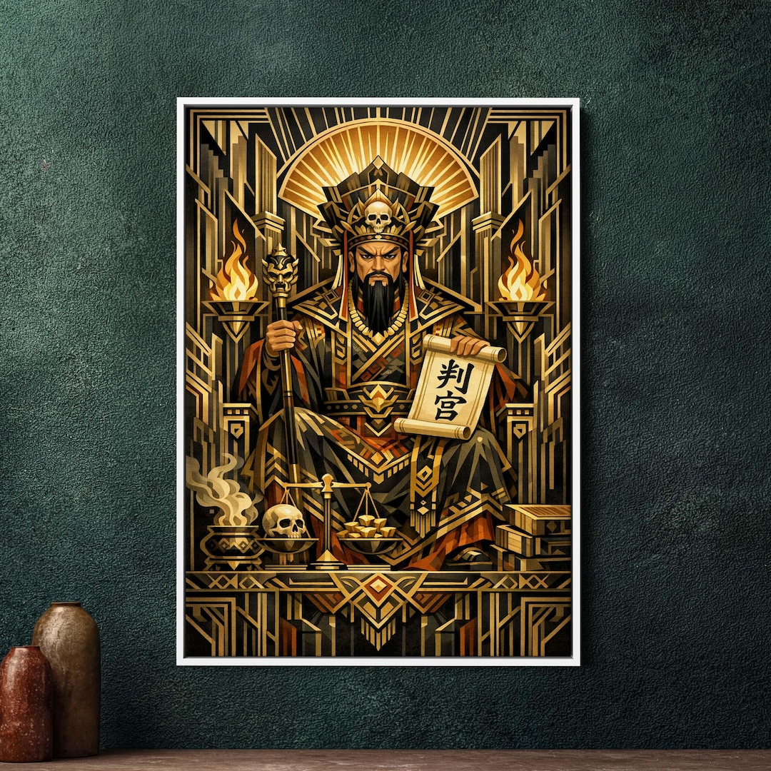 Yanluo Yanluo Wang Art Deco Large Framed Canvas - Mythology Wall Art ...