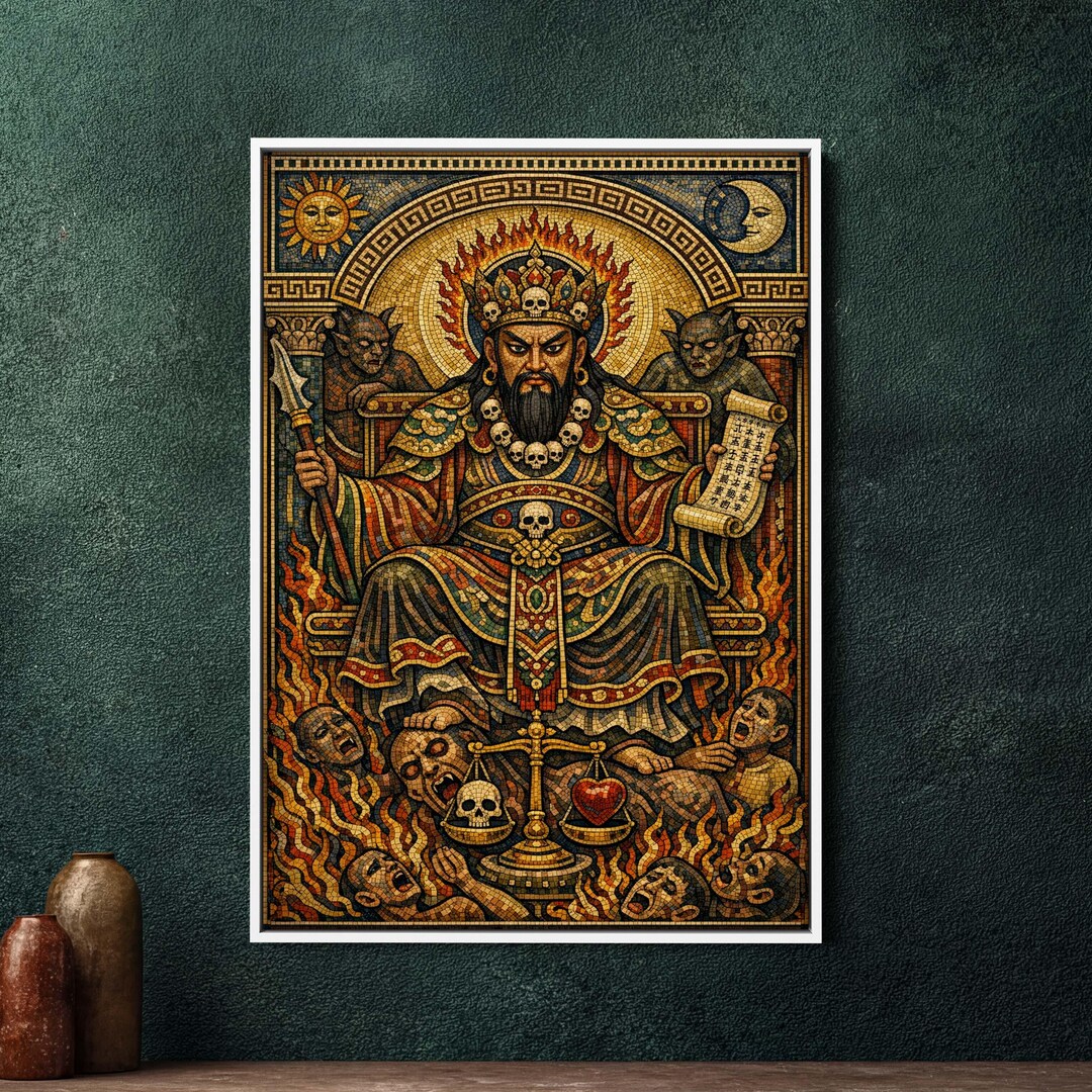 Yanluo Yanluo Wang Byzantine Icon Mosaic Art, Large Framed Canvas Print ...