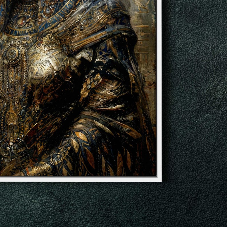 Sekhmet Framed Canvas Wall Art, Egyptian Lioness Goddess Print, Ancient ...