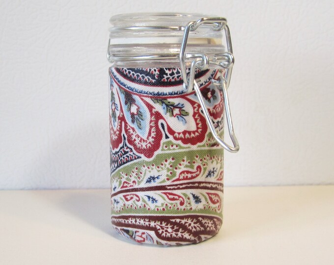 Small Glass Stash Jar Latchtop Jar Country Kitchen Etsy