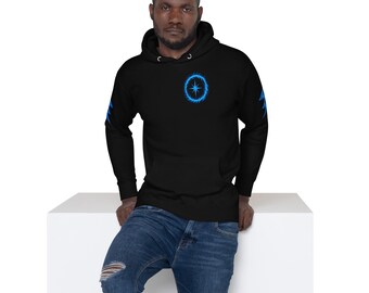 Unchained Life Blue Flame Sigil Hoodie - I AM Ascension Hoodie