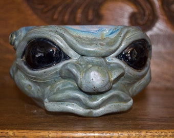 Maine monstah bowl, pottery, face mug, monster bowl,