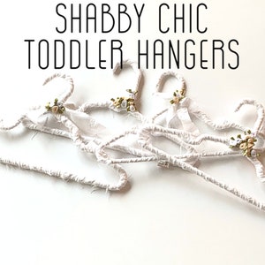 Baby size clothes hangers, gifts for baby , christening hangers , boho chic hangers, baby shower gift , shabby chic hangers, closet accessor image 2