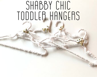 Baby size clothes hangers, gifts for baby , christening hangers , boho chic hangers, baby shower gift , shabby chic hangers, closet accessor