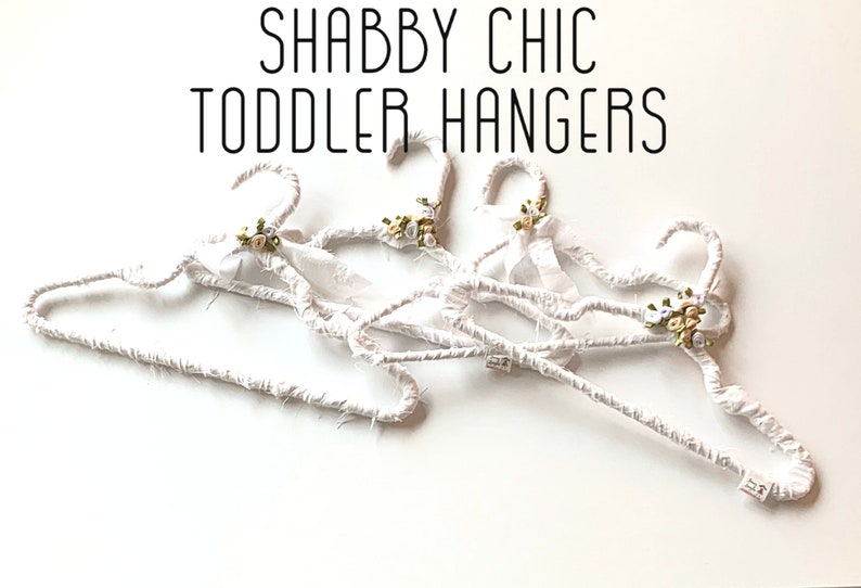 Baby size clothes hangers, gifts for baby , christening hangers , boho chic hangers, baby shower gift , shabby chic hangers, closet accessor image 2