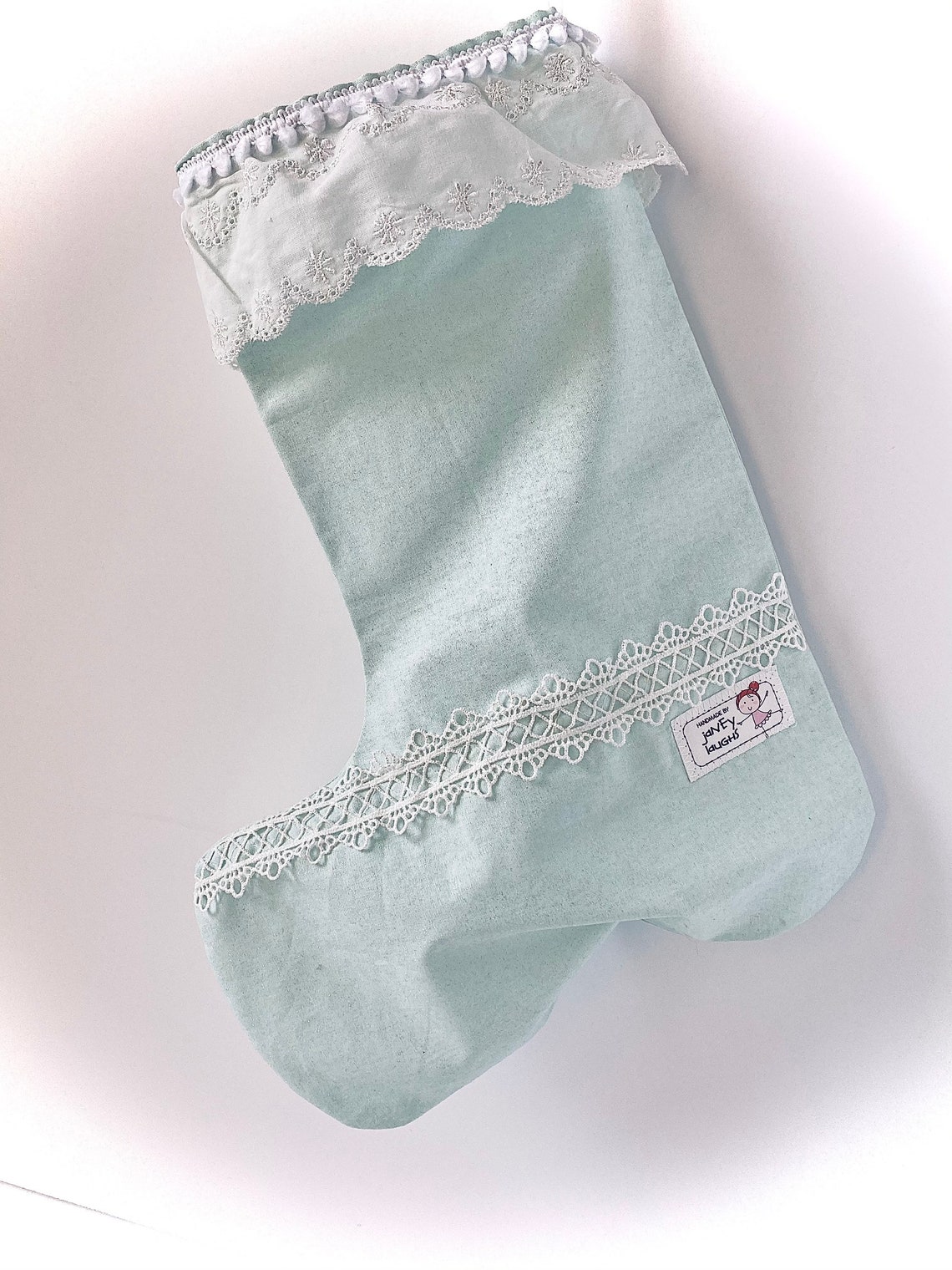 Baby Blue Christmas Stocking 
