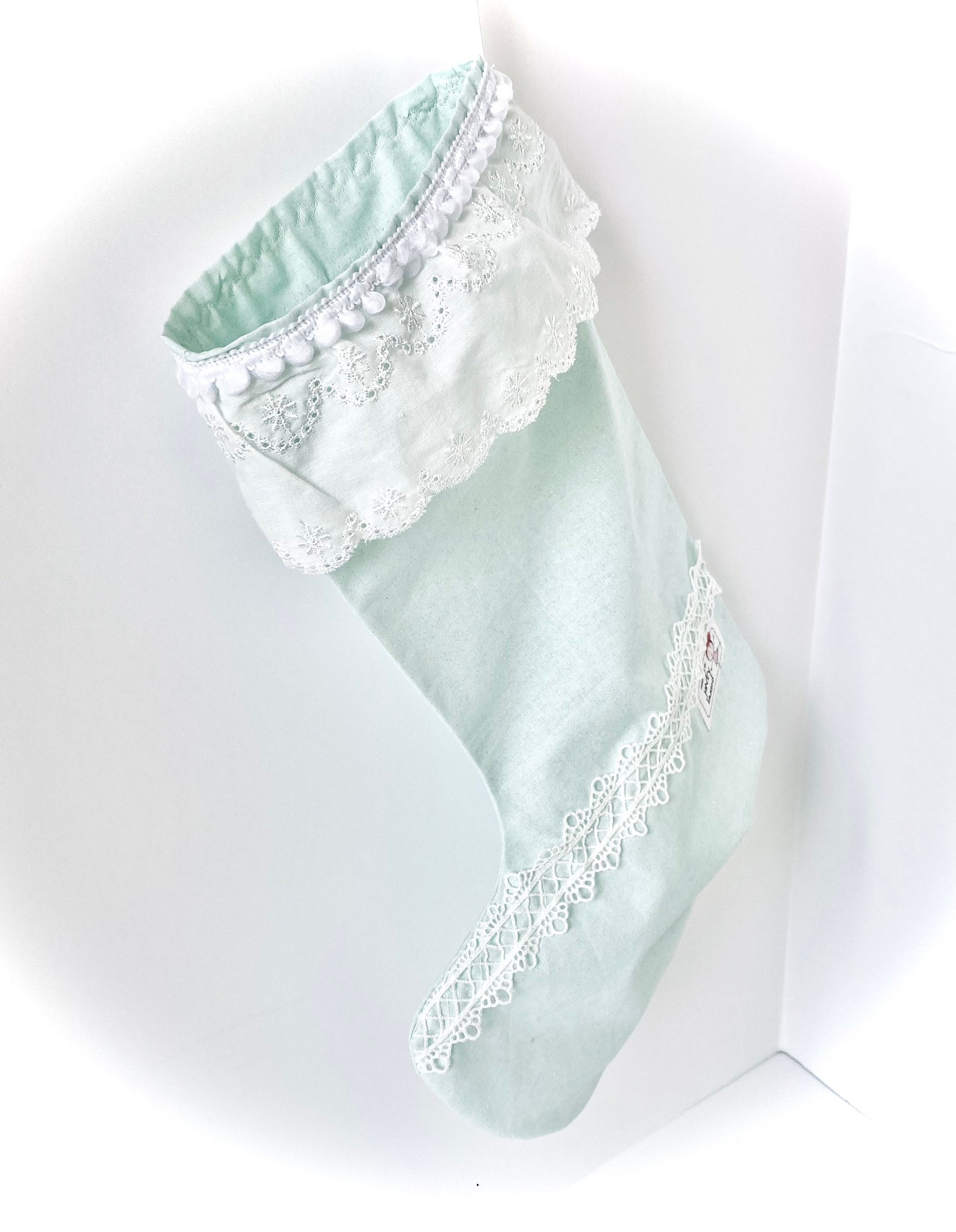 Baby Blue Christmas Stocking 