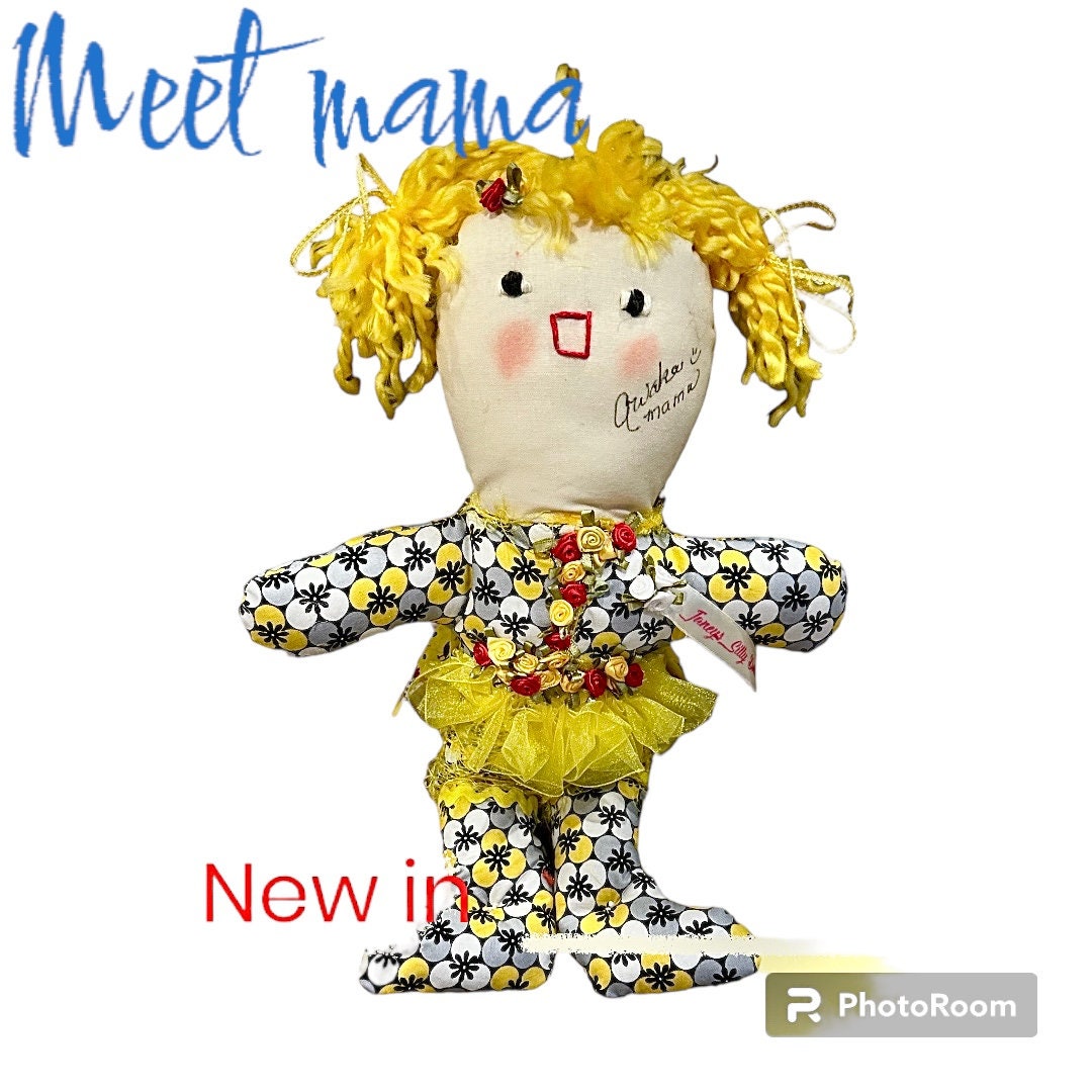 Mama Doll, Sleeping Doll, Handmade Cloth Doll, Handmade Fabric Doll