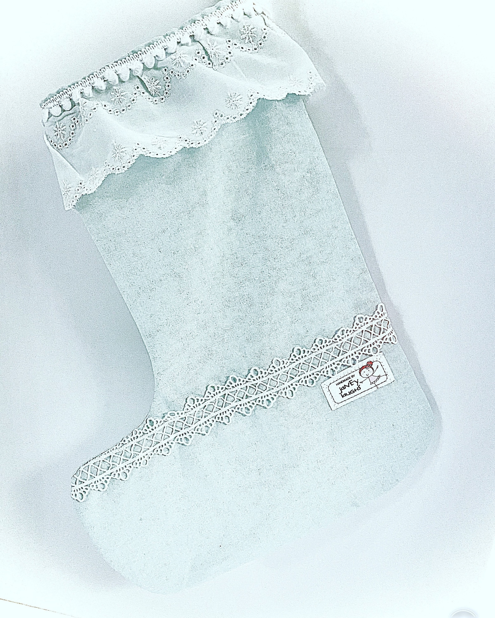 Baby Blue Christmas Stocking 