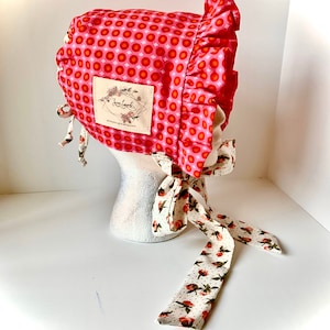 Baby sun bonnet, sun bonnet for baby, toddler sun bonnet, baby bonnet, reversible bonnet, pink bonnet cap, baby gift, baby girl gift, cap