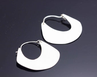 Sterling Silver Statement Earrings Minimalist Blade Earrings Gift for Her