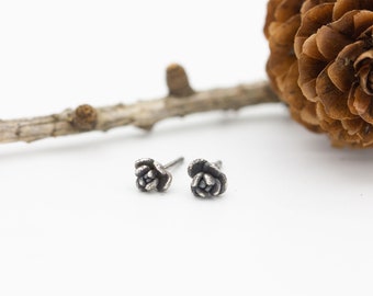 Sterling Earrings Silver Studs Succulent Earrings Nature Jewelry Le Chien Noir Unique Gift for Her