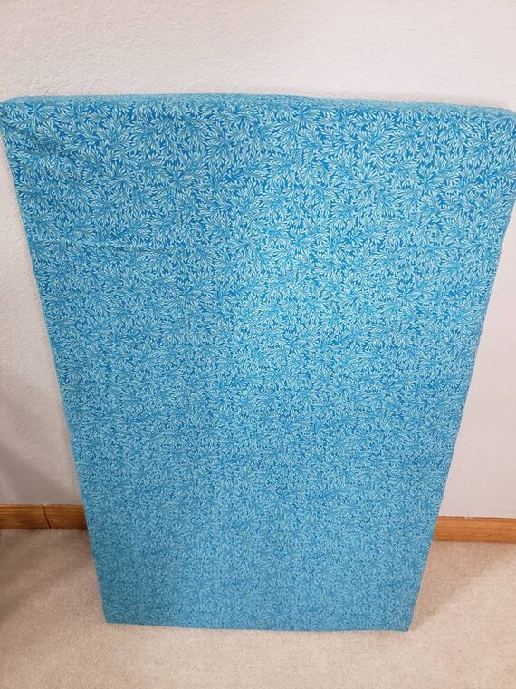 Light Blue Fern Printed 100 Cotton Quilting Fabric Mini Crib Etsy