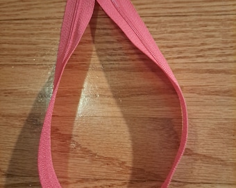 16" Hot Pink YKK Zipper Closed Bottom Light Weight #3