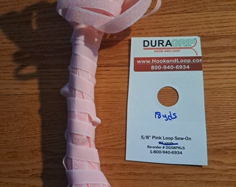 5/8" Light Pink Loop DuraGrip 'velcro' 18 yard length