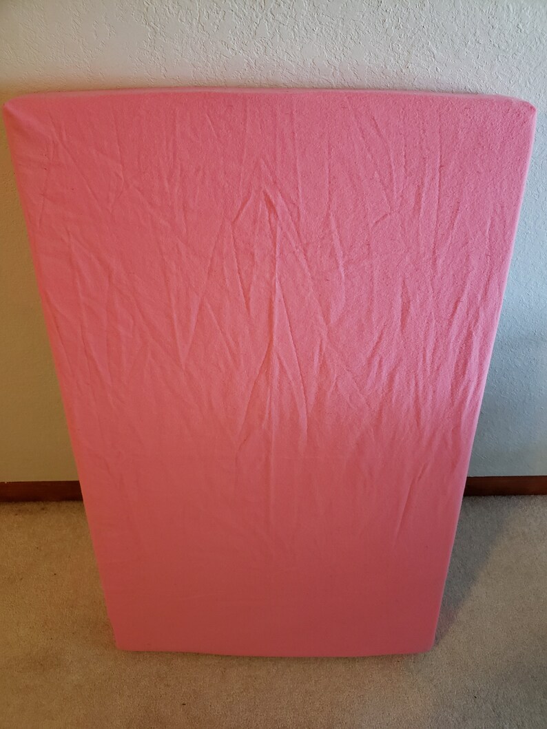 Mini Crib Fitted Pink Flannel Sheets for Daycare Porta Crib Etsy