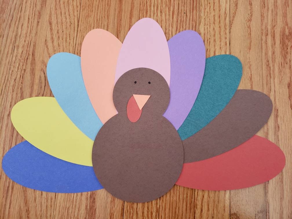 Paper Craft Thanksgiving Turkey Construction Paper Preschool or