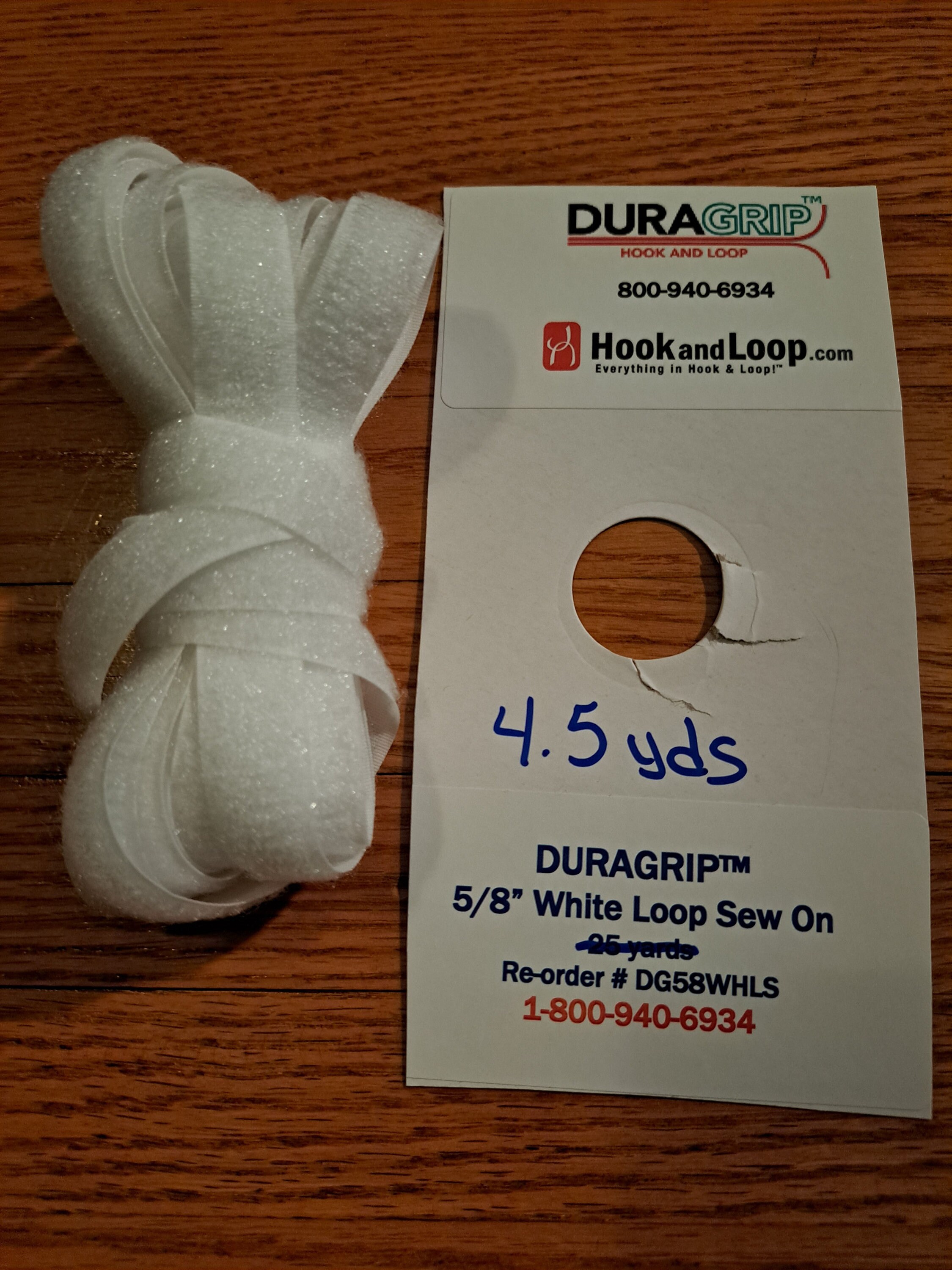 5 8 White Loop Duragrip velcro 4.5 Yard Length Etsy