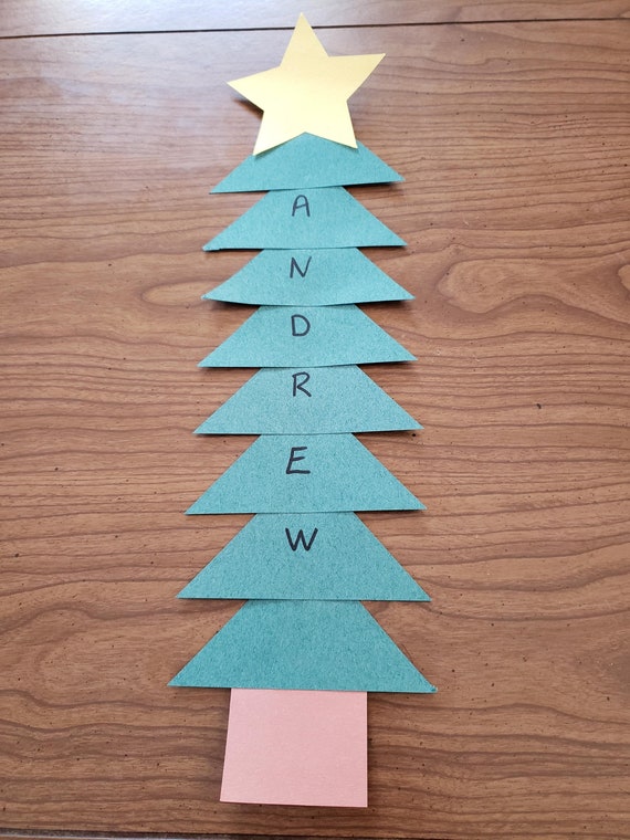 Paper Craft Christmas Tree Pre Cut Art Project for Child