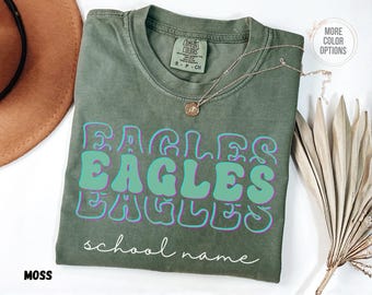 Custom Mascot Shirt, School Spirit Tee, Personalized Comfort Colors® Teacher Shirt, Custom Back To School Team Name T-Shirt, Game Day Shirt