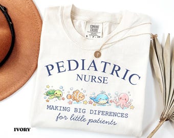 Comfort Colors® Pediatric Nurse Shirt, Cute Peds Nurse Tee, Pediatrician Gift Idea, PICU Nurse Appreciation Tee, Future Pediatric Crew Shirt