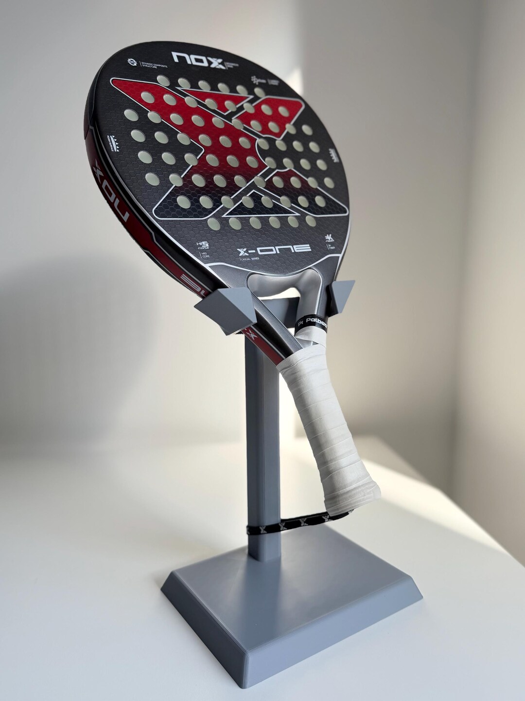 Padel Racket Movable Stand Padel Racket Stand | Minimalist 3D Printed Display | Premium Base for ...