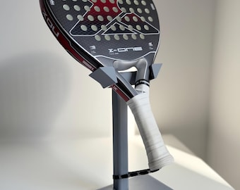 パデルラケットスタンド | ミニマリスト3Dプリントディスプレイ | パデルラケット用プレミアムベース | パデルアクセサリー＆ギフト