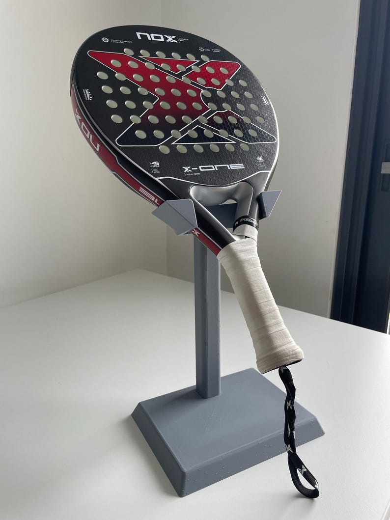 Padel Racket Movable Stand Padel Racket Stand | Minimalist 3D Printed Display | Premium Base for ...